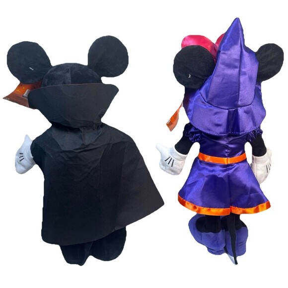 Disney Halloween Decor Mickey & Minnie Plush Set “Dracula & Witch” 22” Greeters - Picture 11 of 11
